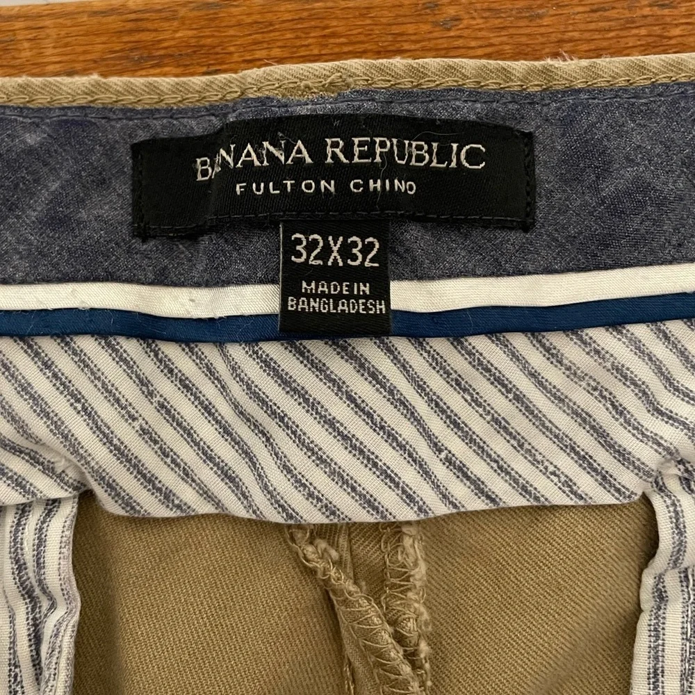 Banana Republic Pants Beige Fulton Chino Khakis Workwear Slim Men’s 32x32